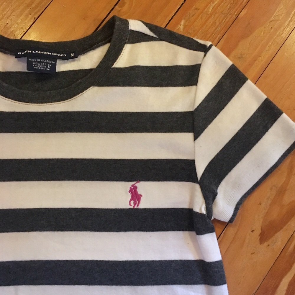 black and white strip ralph lauren